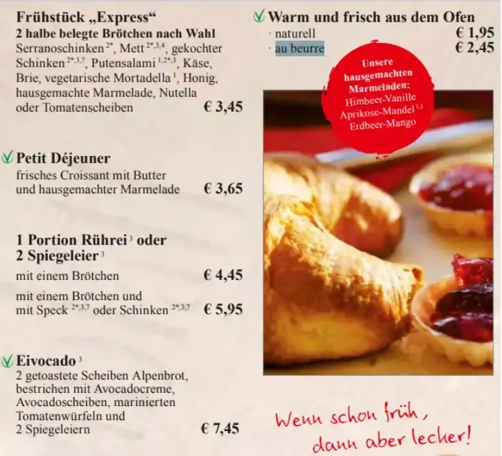 Extrablatt Speisekarte Preise