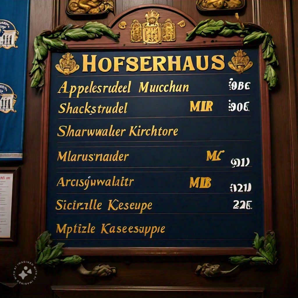 Hofbräuhaus München Speisekarte