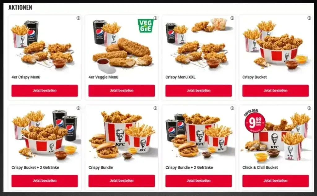 KFC Preise