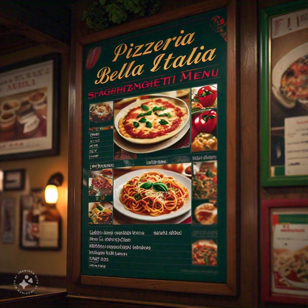 Pizzeria Bella Italia Speisekarte